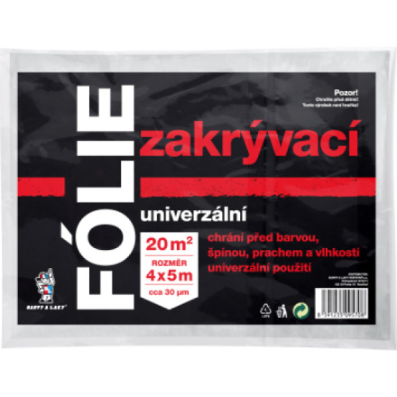 BALTOOL univerzální zakrývací fólie, 30 µ, 20 m², 4 × 5 m, 569884