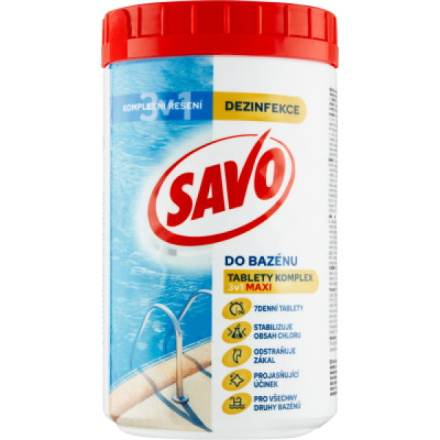 Savo bazén Maxi Komplex 3v1 chlorové tablety dezinfekce vody, 1,2 kg