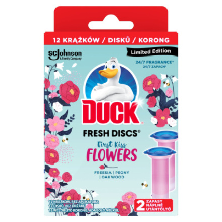 Duck Fresh Discs First Kiss Flowers WC blok, 36 ml