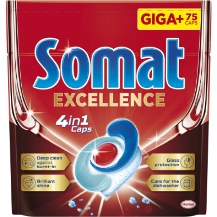 Somat tablety do myčky Excellence 4v1, 75 ks
