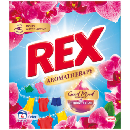 REX prací prášek Aromatherapy Orchid Color 4 praní, 220 g