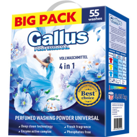 Gallus prací prášek Universal Box, 55 dávek, 3,05 kg