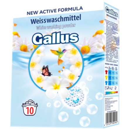 Gallus prací prášek White, 10 dávek, 650 g