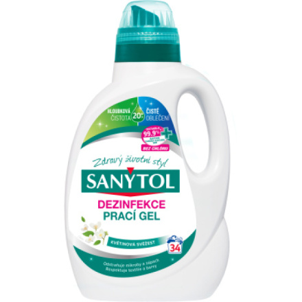 Sanytol dezinfekční prací gel Bílé květy, 1,7 l