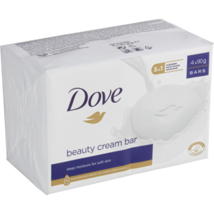 Dove tuhé mýdlo Original Beauty Cream Bar, 4× 90 g