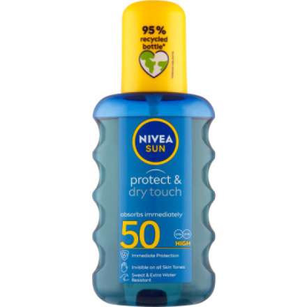 Nivea Sun OF 50 Protect & Dry Touch neviditelný sprej na opalování, 200 ml
