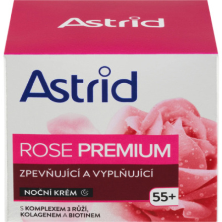 Astrid Rose Premium 55+ zpevňující a vyplňující noční krém, 50 ml
