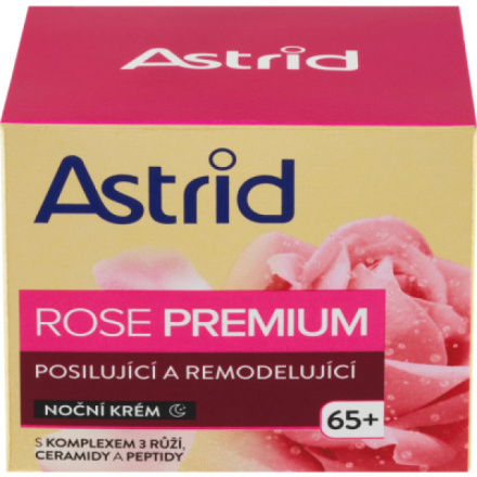 Astrid Rose Premium 65+ posilující a remodelující noční krém, 50 ml