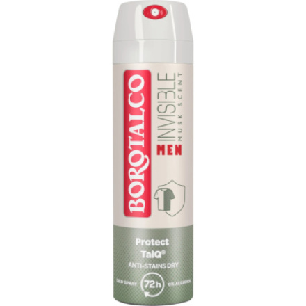 Borotalco Men deodorant Invisible Musk Scent, 150 ml deospray