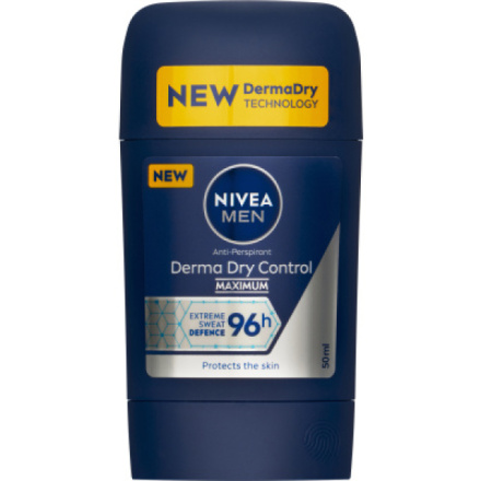 Nivea Men antiperspirant Derma Dry Control tuhý, 50 ml deostick