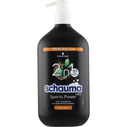 Schauma Men Sports Power 2v1 šampon, 750 ml