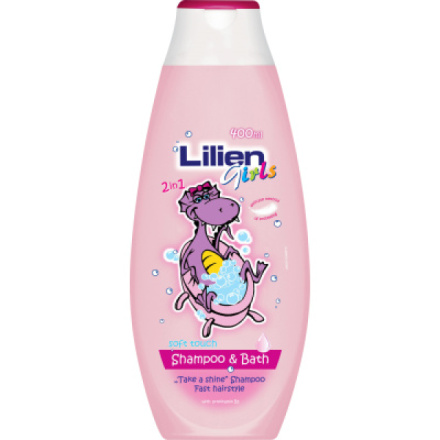 Lilien Kids Girls 2v1 dětský šampon & pěna pro dívky, 400 ml
