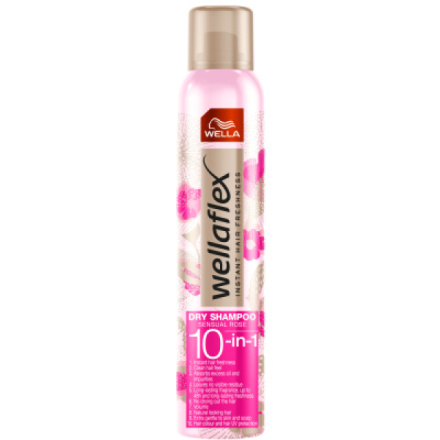 Wellaflex suchý šampon na vlasy Sensual Rose, 180 ml