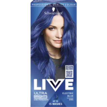 Schwarzkopf Live Ultra Brights barva na vlasy Ocelově modrá 095