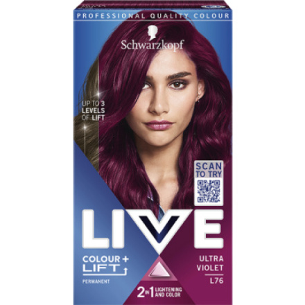 Schwarzkopf Live Colour + Lift barva na vlasy Ultra fialová L76, 60 ml