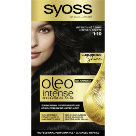 Syoss Oleo Intense olejová barva na vlasy 1-10 Intenzivně černý