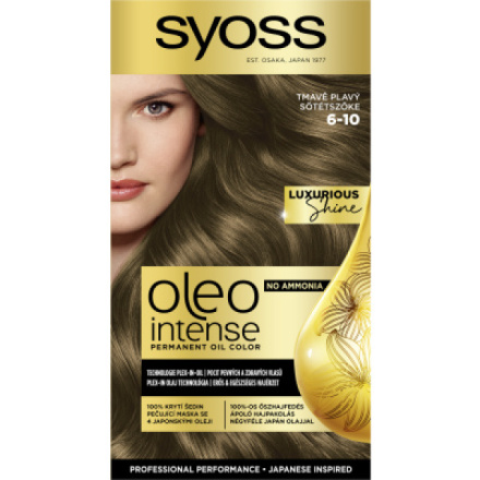 Syoss Oleo Intense dlouhotrvající olejová barva na vlasy, Tmavě Plavý 6-10