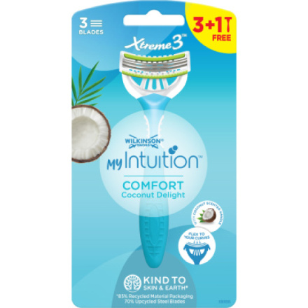 Wilkinson Sword Xtreme3 dámská holítka Comfort Coconut Delight, 3 břity, 4 ks