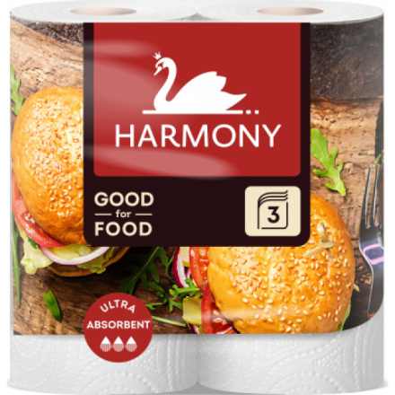 Hamrony Good For Food Burger 3vrstvé papírové utěrky 19 m, 2 role