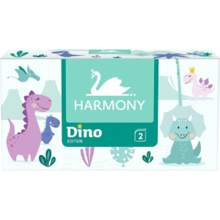 Harmony Dino 2vrstvé papírové kapesníčky v krabici, 150 ks
