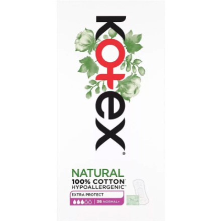 Kotex Natural slipové vložky Normal Plus, 36 ks