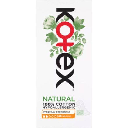 Kotex Natural slipové vložky Normal, 40 ks