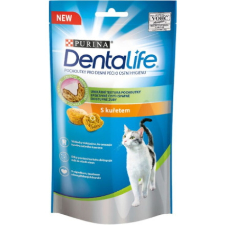 PURINA Dentalife pochoutka pro kočky s kuřetem, 40 g