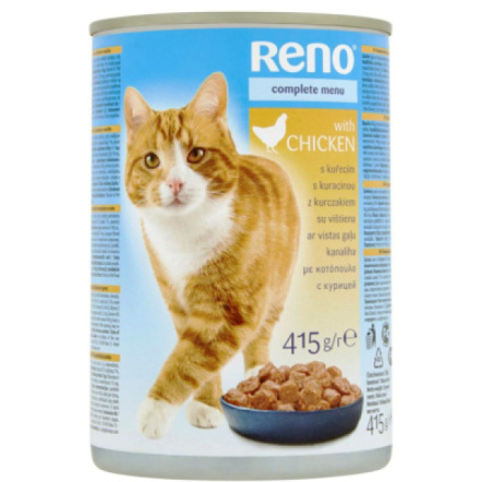 Reno konzerva pro kočky kuřecí v omáčce, 415 g