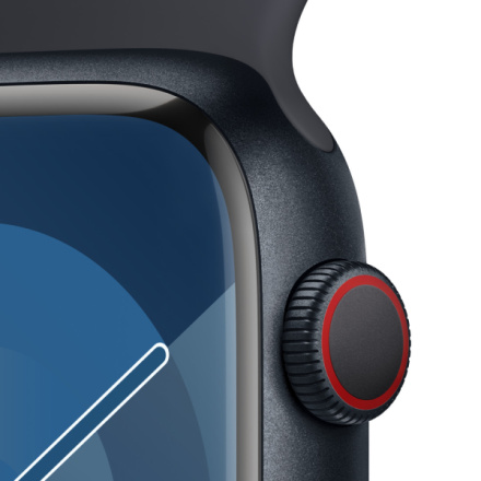 Apple Watch Series 9 45mm Cellular Temně inkoustový hliník s temně inkoustovým sportovním řemínkem -S/M MRMC3QC/A