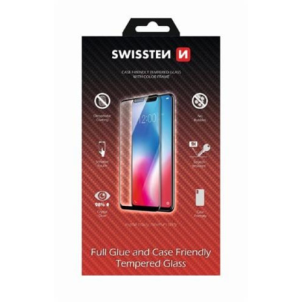 Swissten FULL GLUE, Color Frame, 2.5D ochranné sklo pro Apple iPhone 7 Plus/8 Plus White - Bílé 54501719