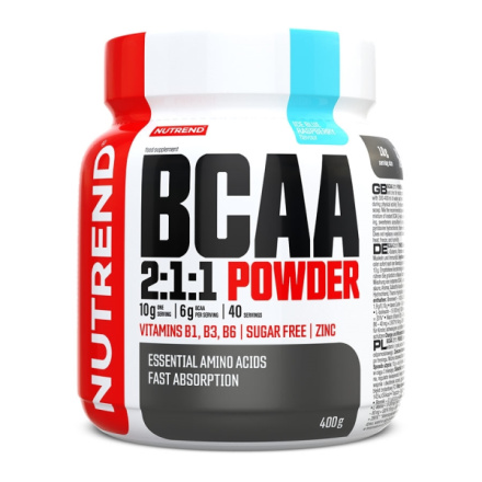 Nutrend BCAA 2:1:1 POWDER 400 g, modrá malina VS-115-400-MMA