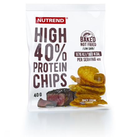 Nutrend HIGH PROTEIN CHIPS 6x 40 g, juicy steak VS-072-240-JST