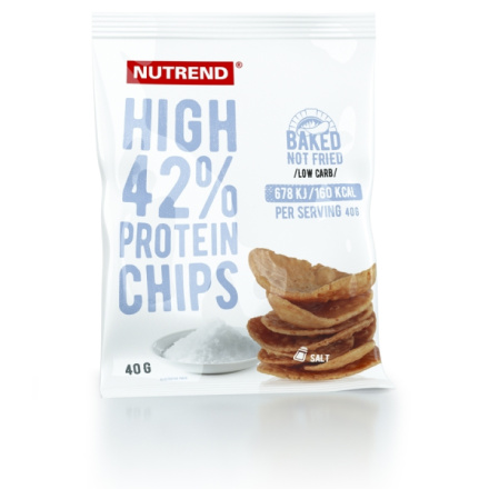 Nutrend HIGH PROTEIN CHIPS 6x 40 g, sůl VS-072-240-SL