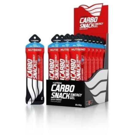 Nutrend CARBOSNACK WITH CAFFEINE sáček, 50 g, modrá malina VG-008-50-MMA