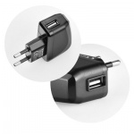 Síťová nabíječka Micro USB Univerzální 2A s odnímatelným kabelem, černá 01737411556