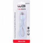 Datový kabel WG Micro USB-USB-1m (Bílý), 0591194065521