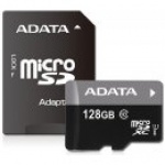 Paměťová karta ADATA Premier microSDXC 128GB UHS-I + adaptér AUSDX128GUICL10-RA1