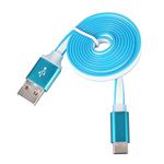 Tel1 KABEL 1 metr PC SLIM (kovový hrot) (MICRO USB TYP C) modrá 38958