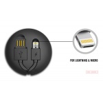 REMAX USB datový Kabel - Cutebaby RC-099t - 2v1 Micro - Usb a Lightning Černý