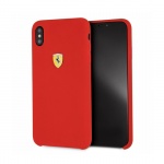 Pouzdro originál FERRARI - Hard Case Silicone FESSIHCI65RE  - Iphone XS Max červená