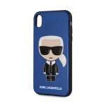 Pouzdro originál KARL LAGERFELD - Iconic Karl Embossed Hard Case KLHCI61IKPUBL - Iphone XR (6,1") modrá