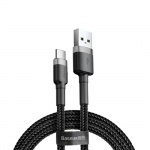 Baseus Usb Kabel Cafule Typ-C 3A 1 metr (CATKLF-BG1) černá-šedá