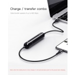 Baseus Energy 2v1 - kabel USB / Lightning power banka 2500 mah (CALXU-01) černý