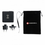 Multifunkční nabíječka Forcell 20 W 5v1 s kabelem micro USB / USB-C / bleskem, powerbankou 10 000 mAh a bezdrátovým nabíjením 15 W černá 5903396072468