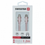 Swissten 71527205 USB-C/USB-C, 1,2m, růžovo-zlatý