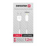 SWISSTEN datový kabel USB - LIGHTNING 1.2m bílá 71506030BOX