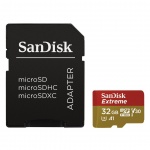 SanDisk Extreme microSDHC 32GB 100MB/s + adaptér, SDSQXAF-032G-GN6MA