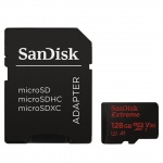 SanDisk Extreme microSDXC 128GB 100MB/s + adaptér, SDSQXAF-128G-GN6AA