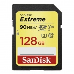 + SanDisk Extreme SDXC 128GB 90MB/s Class 10 UHS-I, 173357