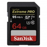 SanDisk Extreme Pro SDXC 64GB 95MB/s V30 UHS-I U3, SDSDXXG-064G-GN4IN